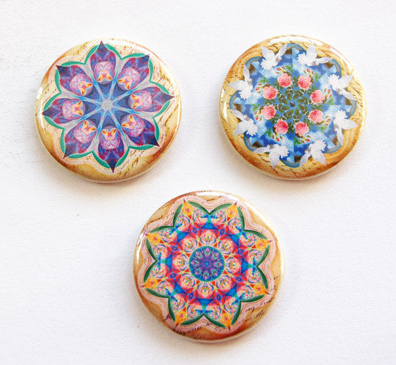 Mandala Magic Set of Six Magnets - Kelly's Handmade