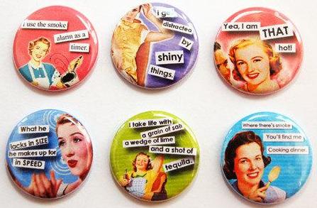 Funny Girlfriends Set of Six Magnets #6 - Kelly's Handmade