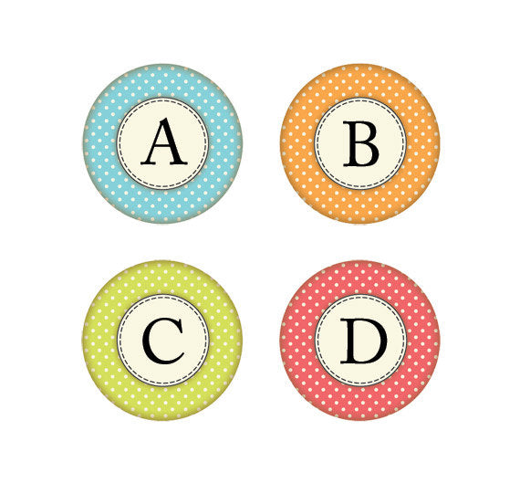 Polka Dot Monogram Bookmark Available in 4 Colors - Kelly's Handmade