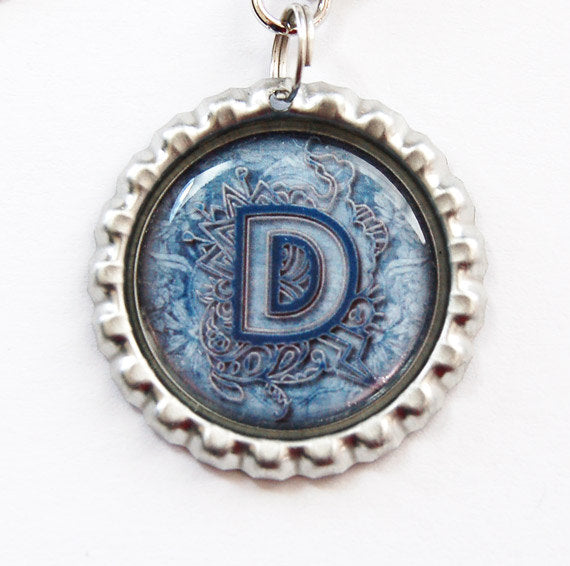 Denim Blue Monogram Bookmark - Kelly's Handmade