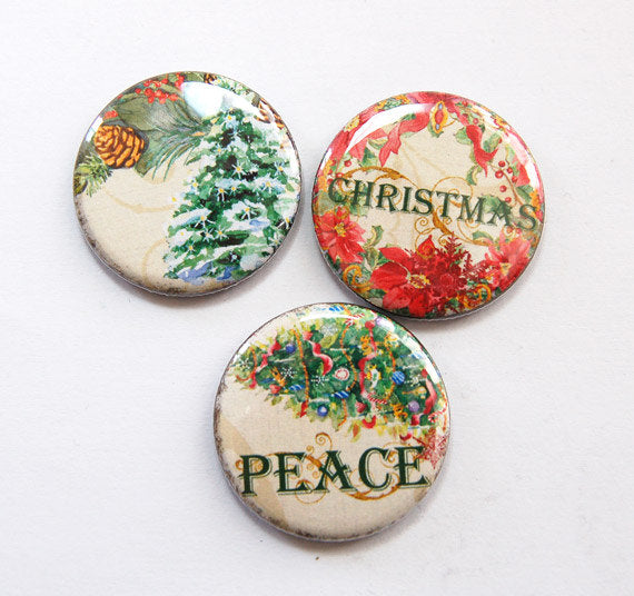 Christmas Traditional Set of Six Magnets - Kelly's Handmade
