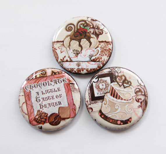 Chocolate Treats Set of Six Magnets - Kelly's Handmade