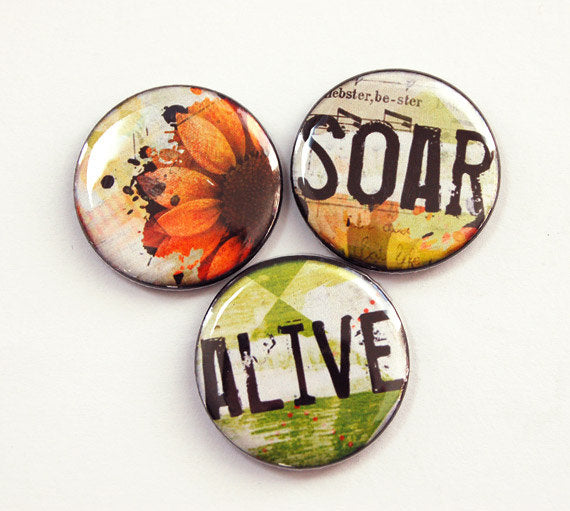 Soar Alive Fly Set of Six Magnets - Kelly's Handmade