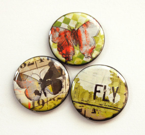 Soar Alive Fly Set of Six Magnets - Kelly's Handmade