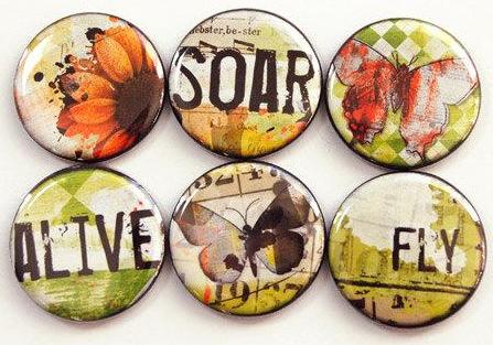 Soar Alive Fly Set of Six Magnets - Kelly's Handmade