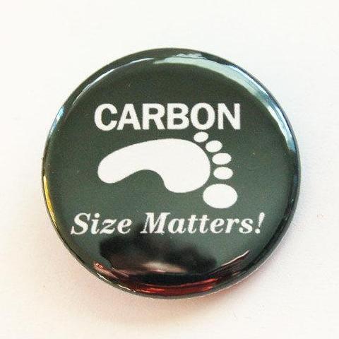 Carbon Footprint Size Matters Pin - Kelly's Handmade
