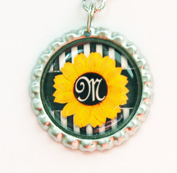 Sunflower Monogram Bookmark - Kelly's Handmade