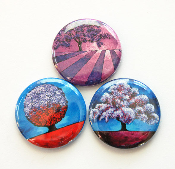 Abstract Trees Set of Six Magnets - Kelly's Handmade