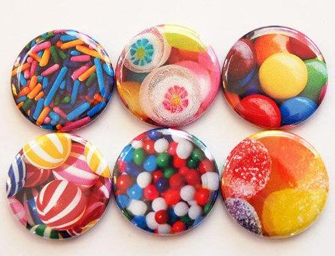 Candy Cornucopia Set of Six Magnets - Kelly's Handmade