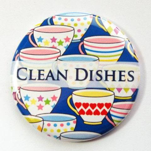 Colorful Cups Dishwasher Magnet in Blue - Kelly's Handmade