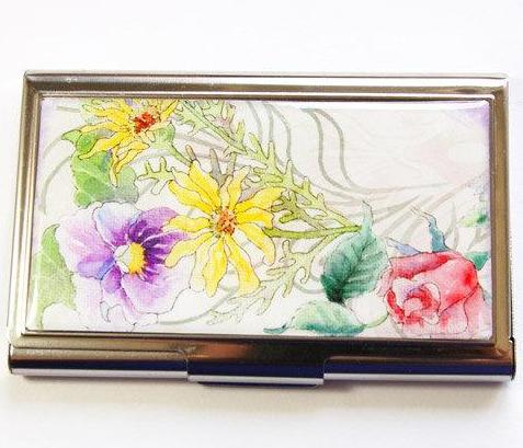 Floral Sewing Needle Case in Yellow - Kelly's Handmade