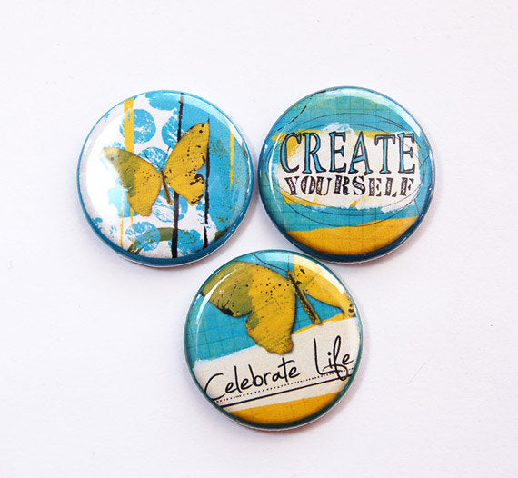 Create Yourself Set Of Six Magnets - Kelly's Handmade