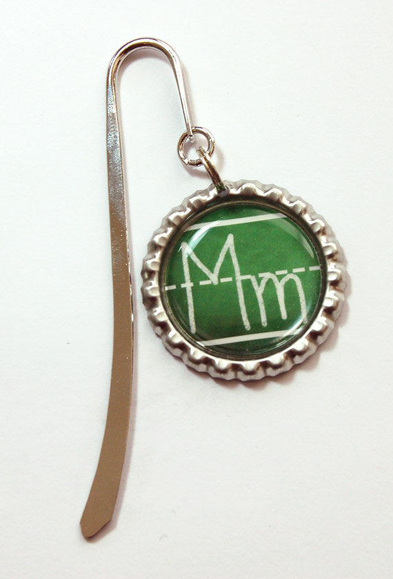 Chalk Monogram Bookmark in Green - Kelly's Handmade