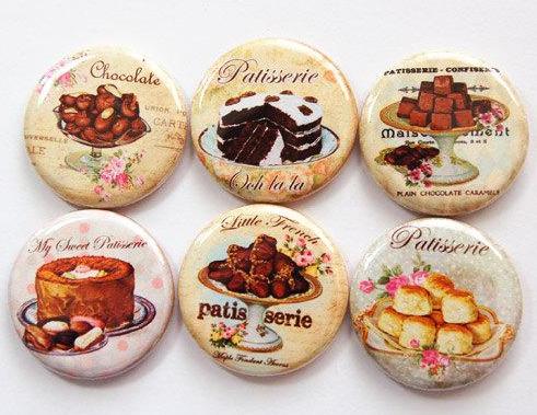 Yummy Food Sets of Six Magnets - Kelly's Handmade