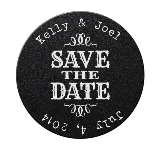 Faux Chalkboard Save the Date Magnets #1 - Kelly's Handmade