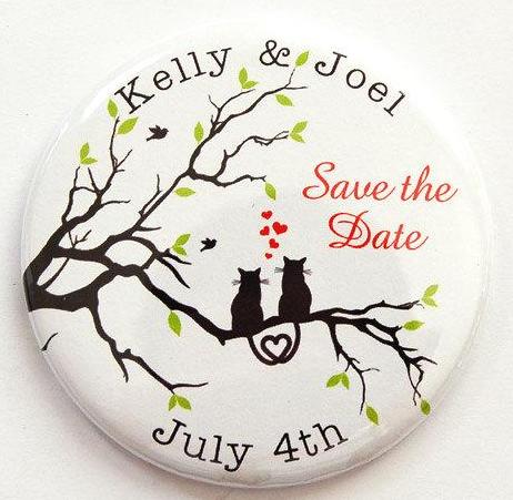 Cats In Love Save the Date Magnets - Kelly's Handmade