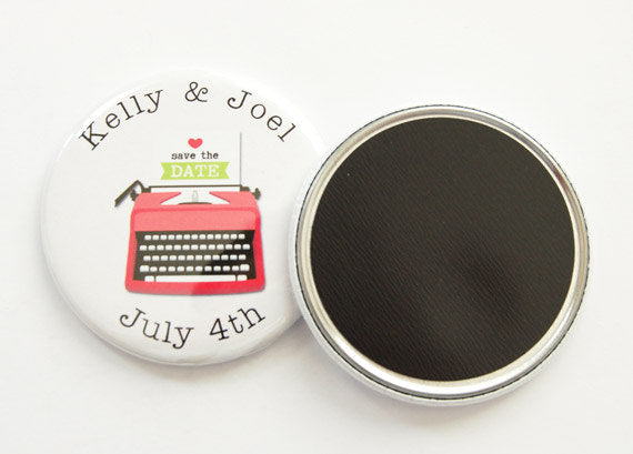 Typewriter Save The Date Magnets - Kelly's Handmade