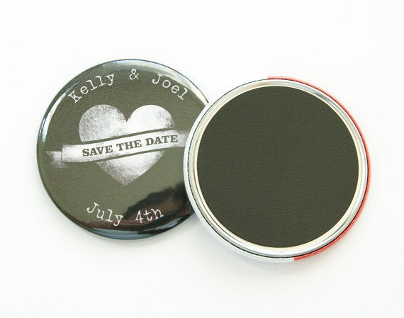 Faux Chalkboard Heart Save The Date Magnets - Kelly's Handmade