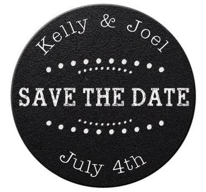 Faux Chalkboard Save the Date Magnets #3 - Kelly's Handmade