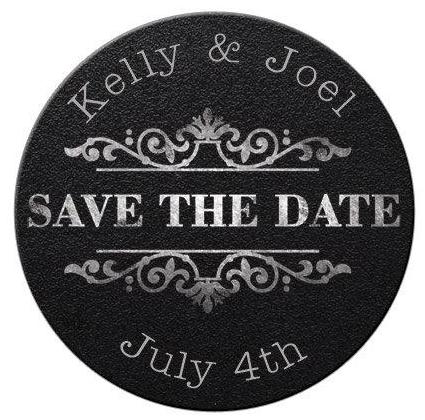 Faux Chalkboard Save the Date Magnets #2 - Kelly's Handmade