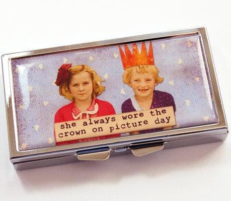 Crown On Picture Day 7 Day Pill Case - Kelly's Handmade