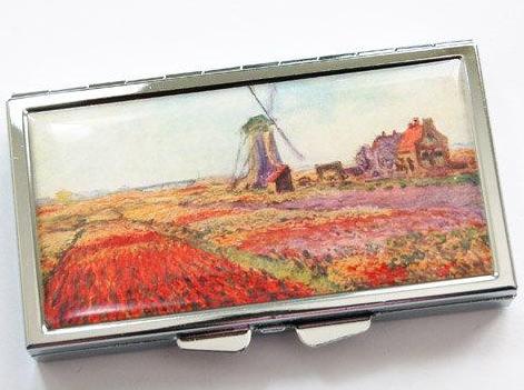 Monet's Tulip Fields 7 Day Pill Case - Kelly's Handmade