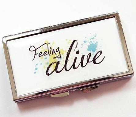 Feeling Alive 7 Day Pill Case - Kelly's Handmade