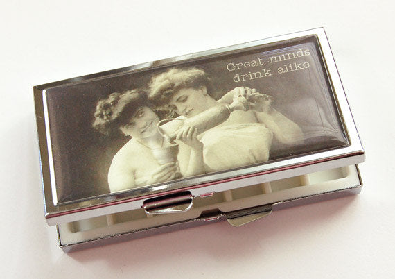 Great Minds Drink Alike 7 Day Pill Case - Kelly's Handmade