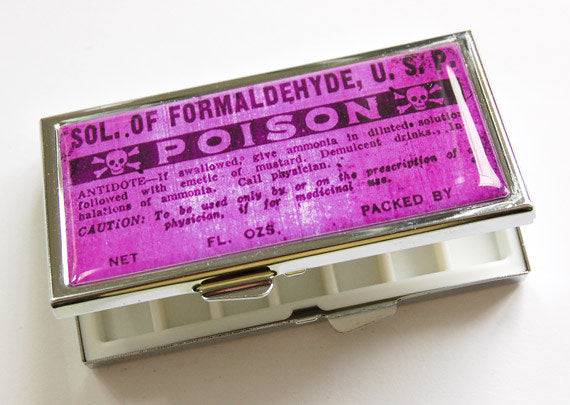 Poison 7 Day Pill Case in Purple - Kelly's Handmade