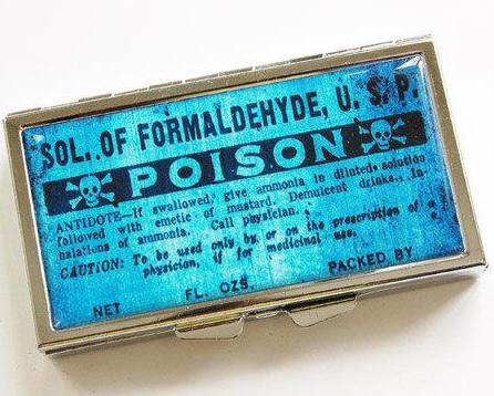 Poison 7 Day Pill Case in Blue - Kelly's Handmade