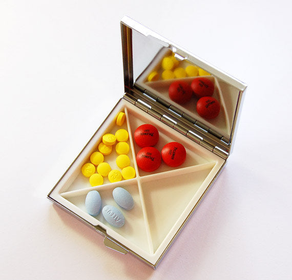 Balance Lotus Flower Square Pill Case - Kelly's Handmade