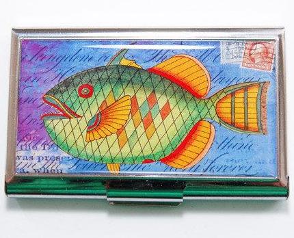 Fish Business Card Case - Kelly's Handmade