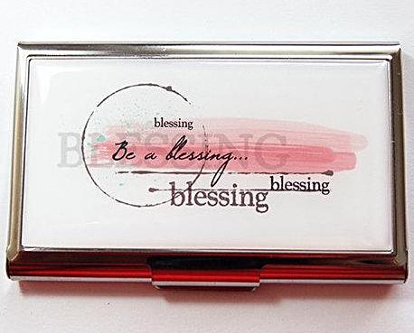 Be A Blessing Business Card Case - Kelly's Handmade