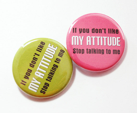 If You Don't Like My Attitude Funny Pin - Kelly's Handmade