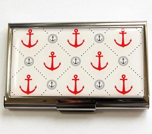 Anchor Business Card Case - Kelly's Handmade