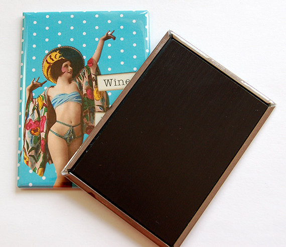 Wine It Does a Body Good Rectangle Magnet - Kelly's Handmade