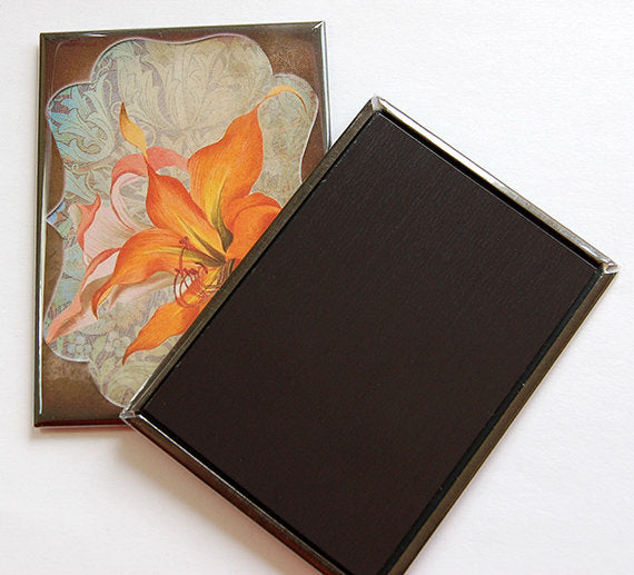 Tiger Lily Flower Rectangle Magnet - Kelly's Handmade