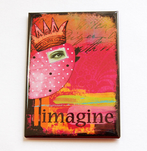 Imagine Rectangle Magnet - Kelly's Handmade