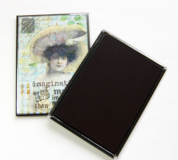 Imagination Is More Important Rectangle Magnet - Kelly's Handmade