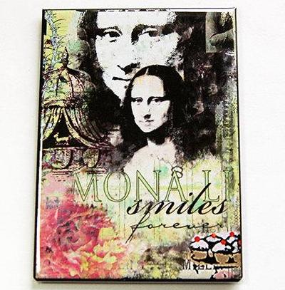 Mona Lisa Smiles Forever Magnet - Kelly's Handmade