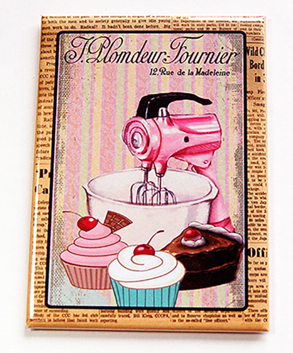 Cupcakes & a Mixer Rectangle Magnet - Kelly's Handmade