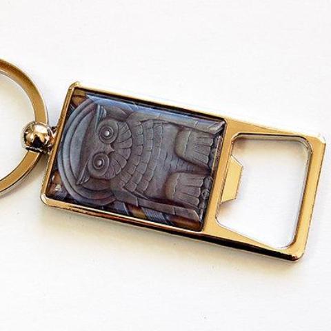 Owl Keychain Bottle Opener - Kelly's Handmade