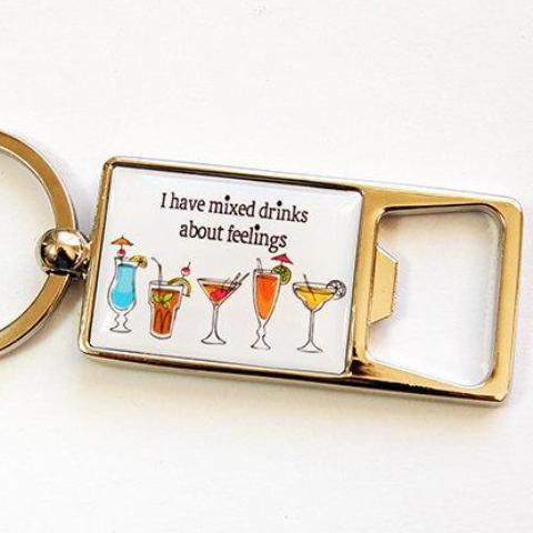 Mixed Drinks Funny Keychain Bottle Opener - Kelly's Handmade