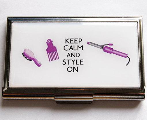 Keep Calm Style On Business Card Case - Kelly's Handmade
