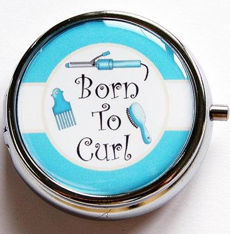 Born To Curl Pill Case - Kelly's Handmade