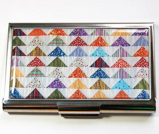 Patchwork Triangles Sewing Needle Case - Kelly's Handmade
