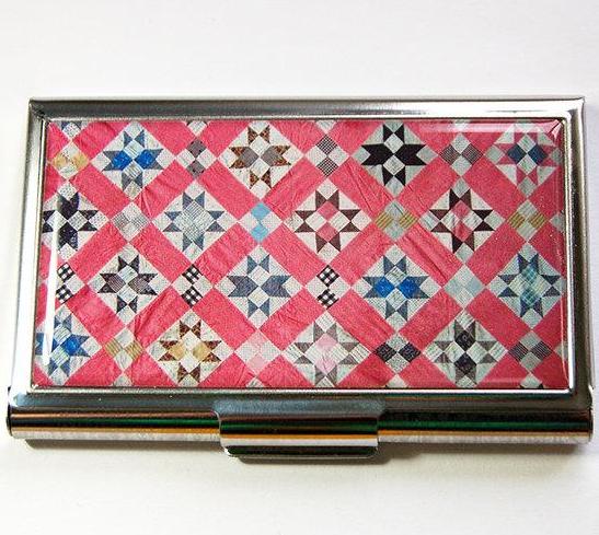 Patchwork Quilt Sewing Needle Case in Pink - Kelly's Handmade