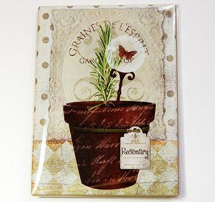 Rosemary Herb Garden Rectangle Magnet - Kelly's Handmade