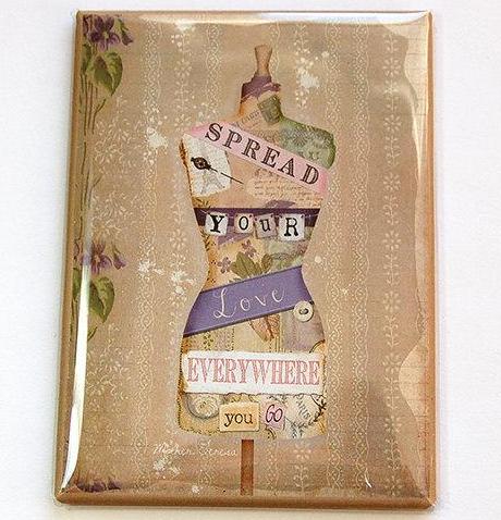 Spread Your Love Rectangle Magnet - Kelly's Handmade
