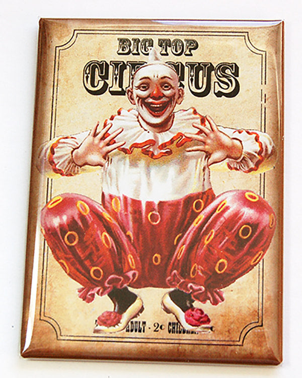 Circus Clown Rectangle Magnet #2 - Kelly's Handmade